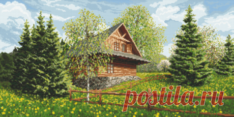 Заимка. Вышивка крестом