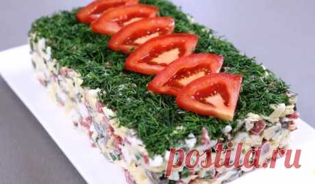 Потрясающий салатик за 5 минут. Просто, быстро, вкусно и красиво!