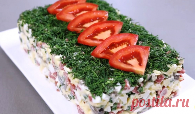 Потрясающий салатик за 5 минут. Просто, быстро, вкусно и красиво!