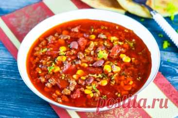 Мексиканский суп с фасолью рецепт фото пошагово и видео - 1000.menu