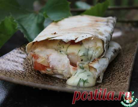 Конвертики из лаваша с сулугуни на мангале – кулинарный рецепт