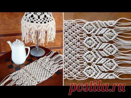 Macrame Table Runner Pattern | Dining Room Table Decor - YouTube