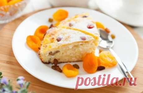 Нежная творожная запеканка с манкой и сухофруктами пошаговый фото рецепт - Retsept.net