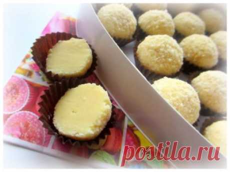 Трюфели из белого шоколада с ореховой карамелью : Десерты