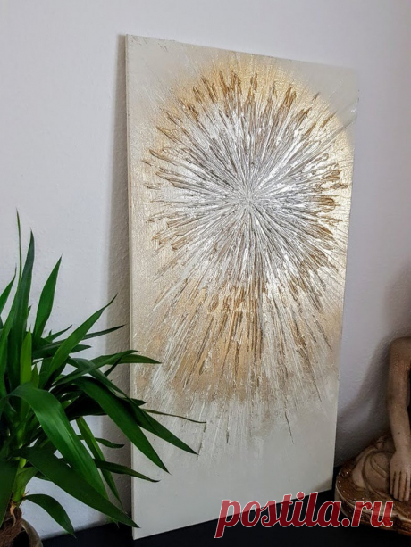 Strukturbild JEAN SANDERS Spirale gold silber beige creme | Etsy