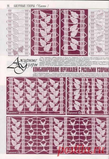 Простые узоры крючком. Вязание крючком. Простые схемы вязания крючком. | Вязание крючком. Схемы вязания крючком. | Дзен