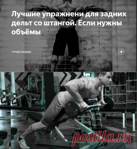 Лучшие упражнени для задних дельт со штангой. Если нужны объёмы | fitnechannel | Яндекс Дзен