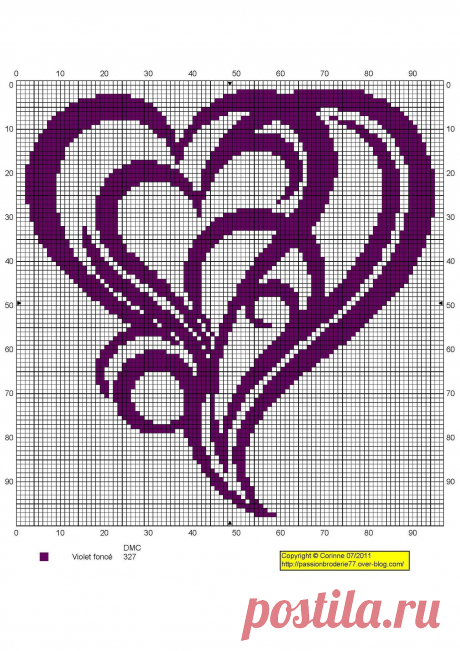 coeur violet - Photo de Anciens Free Coeurs - Mes petites croix et moi !