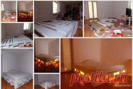Идея для кровати из грузовых паллет. / Взлом логики