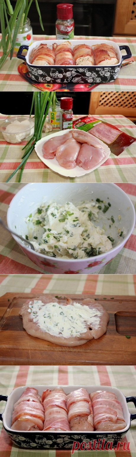 Как приготовить куриные грудки, фаршированные козьим сыром и зеленью - рецепт, ингредиенты и фотографии