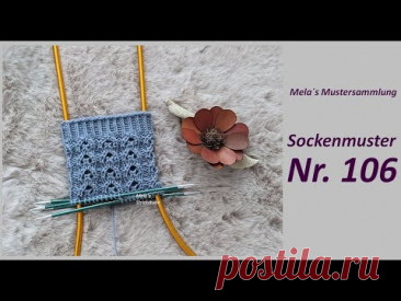 Sockenmuster Nr. 106 - Strickmuster in Runden stricken / knitting sock pattern
