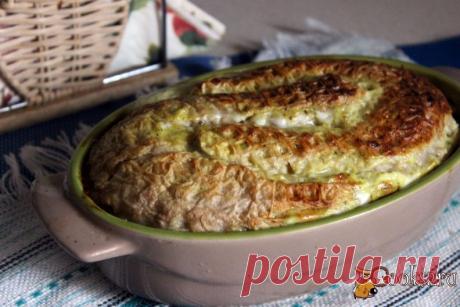 Заливной пирог из вафельных коржей с мясным фаршем | Четыре вкуса