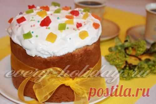 Пасхальный кулич с цукатами и изюмом