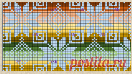 21 жаккардовая схема в стиле норвежских узоров | ЖАККАРДос | Яндекс Дзен