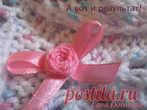 ВЫШИВАЕМ РОЗОЧКУ - УКРАШАЕМ КОФТОЧКУ.