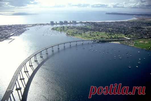 The San Diego-Coronado Bridge is one of the few bridges that was made famous by a TV show.