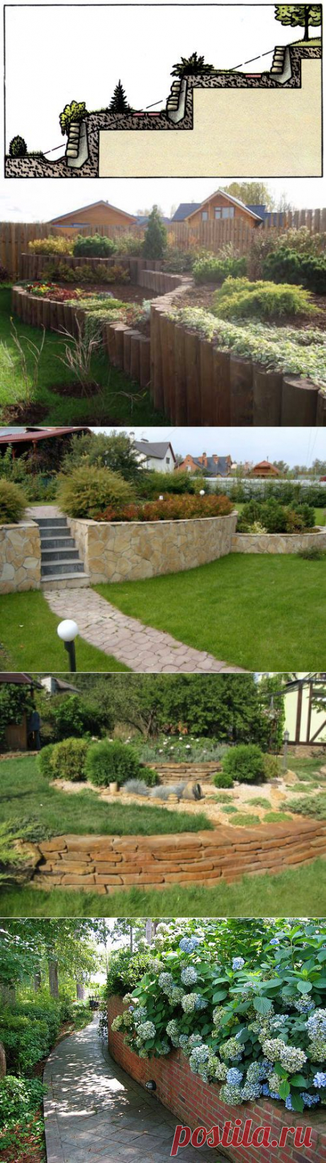 Подпорная стенка своими руками - устройство и виды