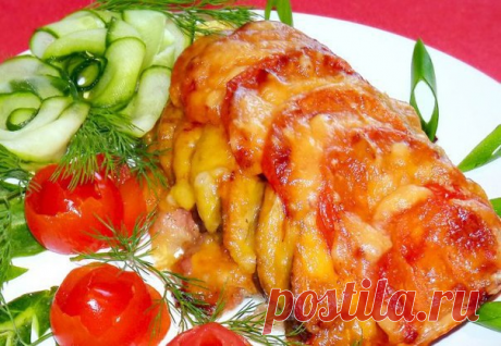 Вкусная и сочная курица, запеченная с овощами. Готовить элементарно