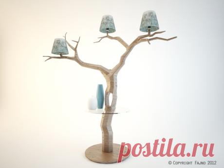 Лампа дерево Fajno Design / Освещение / ВТОРАЯ УЛИЦА