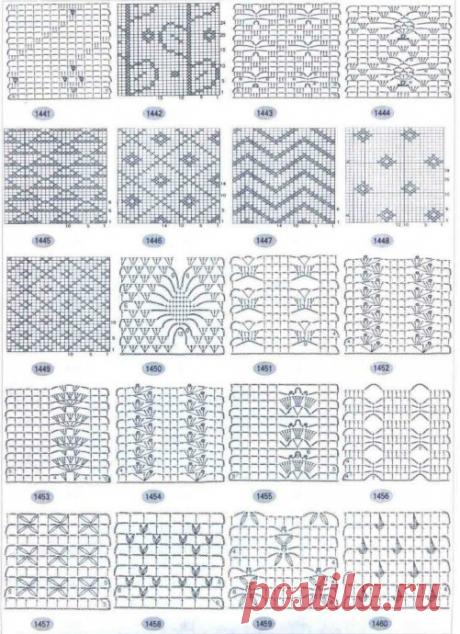 Подборка узоров крючком