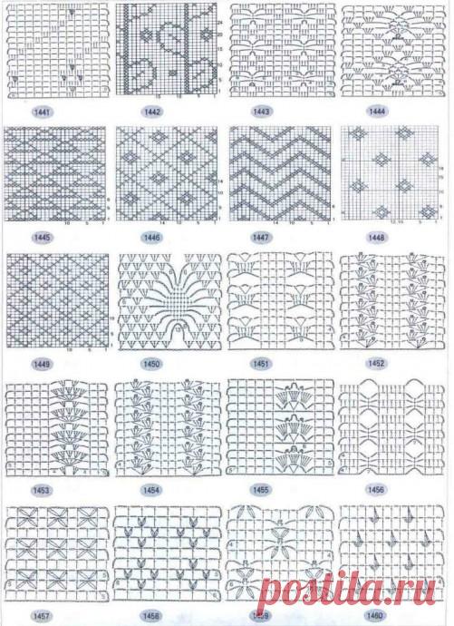Подборка узоров крючком