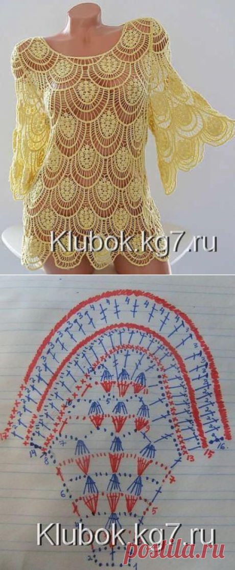 Восхитительная туника , Схема от Юлии Поповой