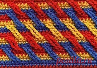 Интересные многоцветные узоры для вязания крючком