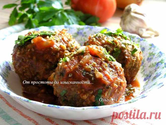 Мясные шарики с травами в томатном соусе ("Я+Серж Маркович=...")