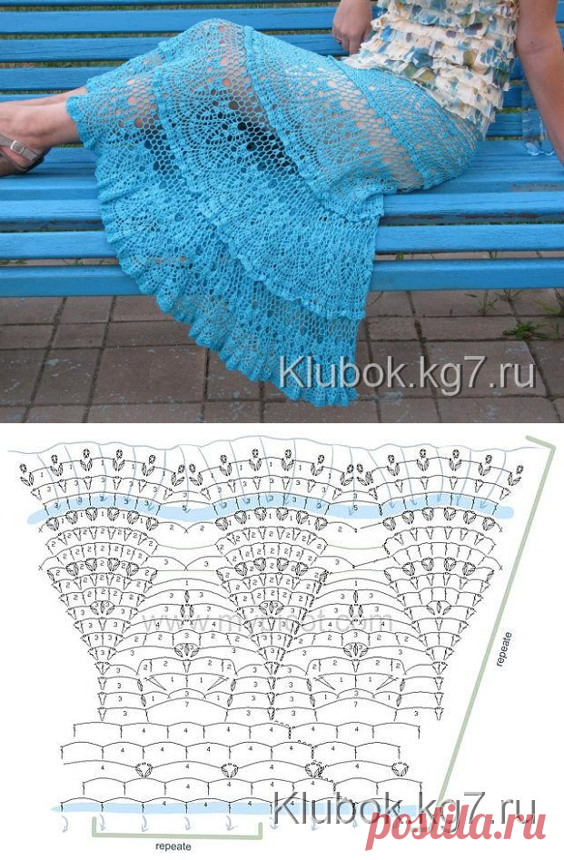 Красивая юбка от Евгении Гришиной. Схема