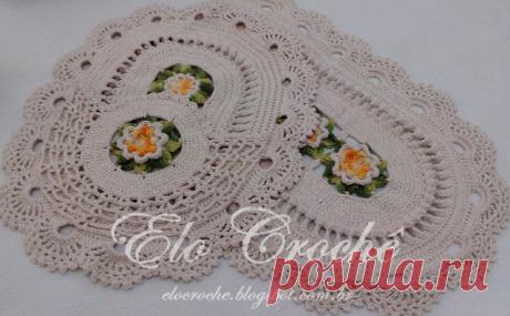 Elo вязания по Eloiza Кастро: туалетный набор "ЛЮКС" С СЛЕДАМ