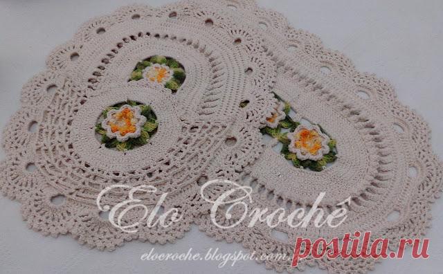 Elo вязания по Eloiza Кастро: туалетный набор 