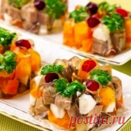 Праздничное заливное мясо