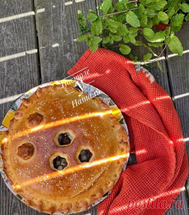 МЯСНОЙ ПИРОГ НА НОЧНОМ ДРОЖЖЕВОМ ТЕСТЕ