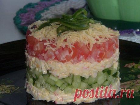 Самые вкусные рецепты: Салат с крабовыми палочками "Летний"