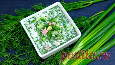 Освежающая окрошка на бульоне! Семейный рецепт с курочкой и колбасой — Кулинарная книга - рецепты с фото