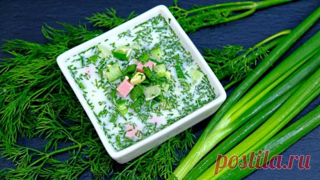 Освежающая окрошка на бульоне! Семейный рецепт с курочкой и колбасой — Кулинарная книга - рецепты с фото