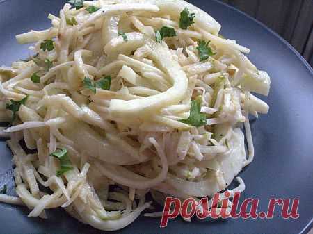 Салат из сельдерея, фенхеля и яблок.  | Вместе вкуснее. Самые вкусные кулинарные идеи.