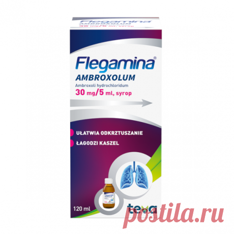 Flegamina ambroxolum 0,015 g/5ml 120ml Syrup Flegamina ambroxolum UK 0.015g / 5ml is a medicinal product for use in acute and chronic lung and bronchial diseases in which mucus secretion is disturbed.