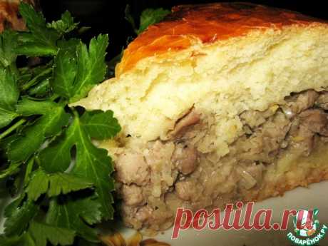 Пирог "Мужской" с рубленым мясом Кулинарный рецепт