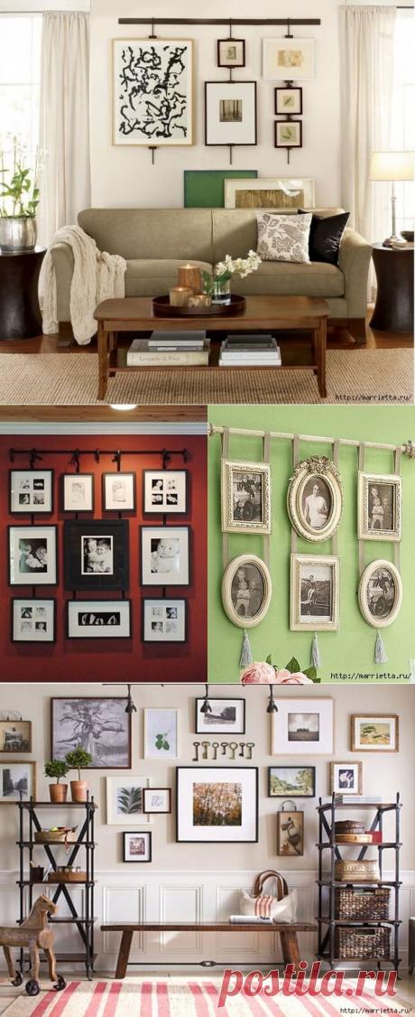 Крепление картин на стену