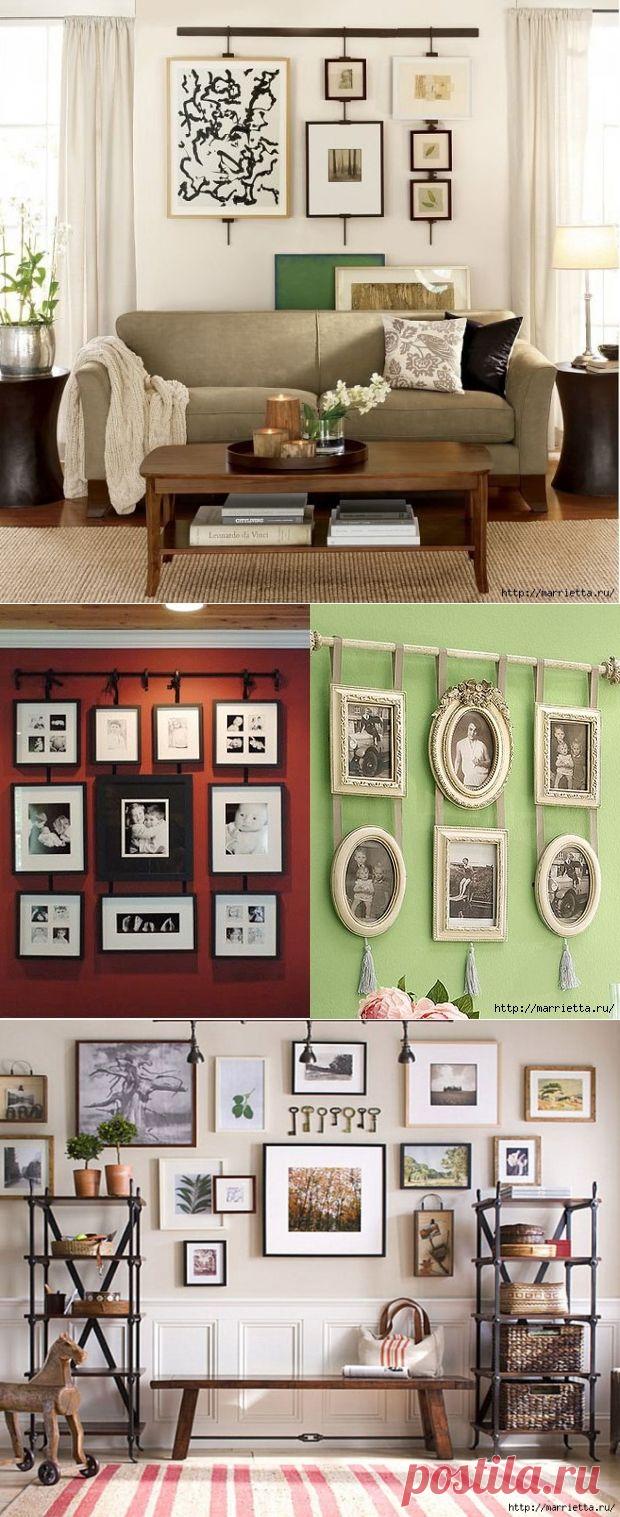 Крепление картин на стену