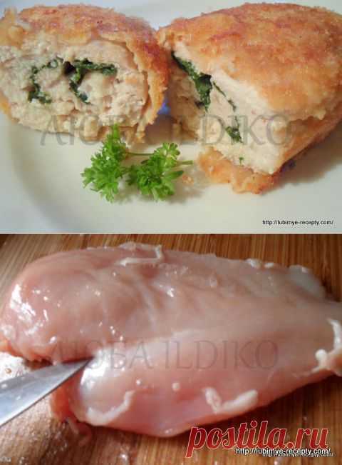 куриный шницель.