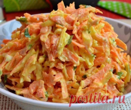 Салат из моркови с сыром и яйцами. Какая же вкуснотища! Максимально простой, быстрый и очень вкусный! - Лучшие рецепты!