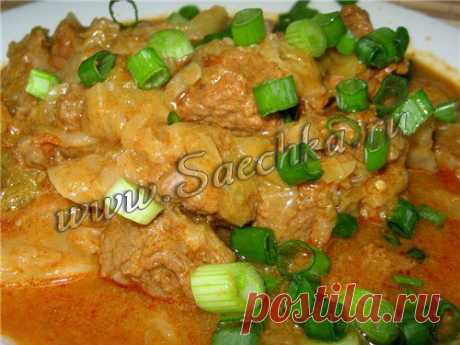 Капуста с гуляшем в скороварке - рецепт с фото