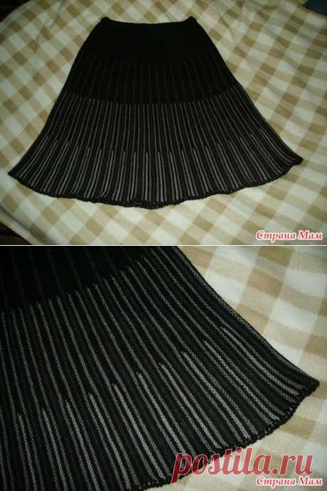 Юбка укороченными рядами спицами