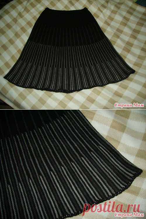 Юбка укороченными рядами спицами