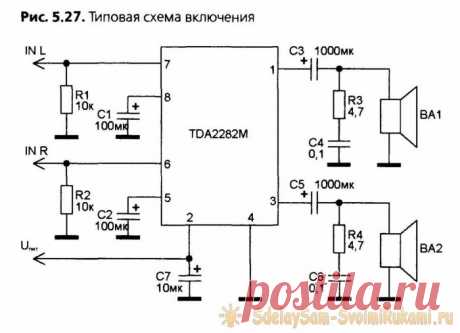 Простой усилитель на TDA2822