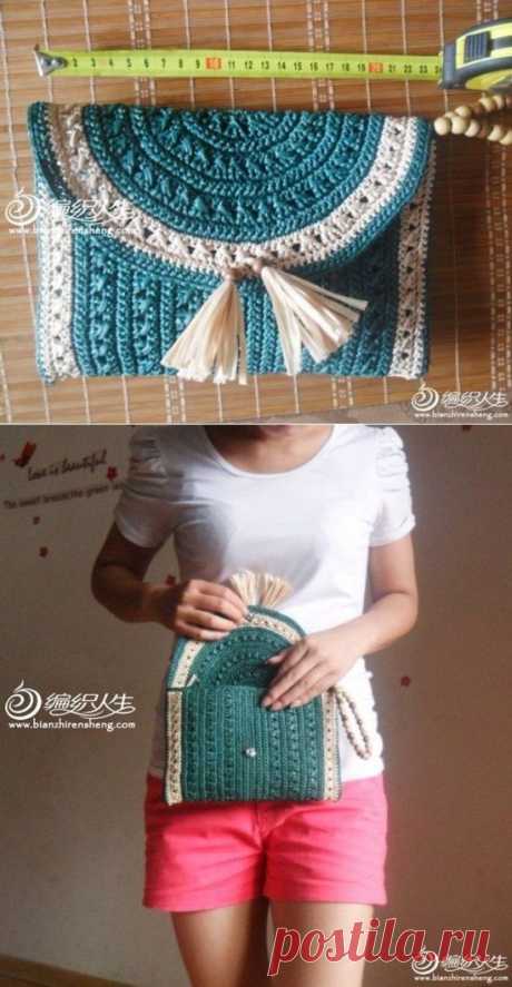 Вязание-крючок-РАЗНОЕ &gt;Сумочка-клатч
