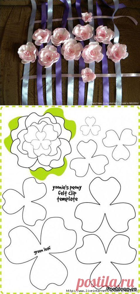 ЦВЕТЫ *ЯБЛОНЕВЫЙ ЦВЕТ* ИЗ ТКАНИ