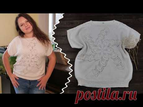 Кофточка «Круговорот лепестков» спицами - часть 4 🌼 Knitted blouse "Flower petals in a circle  "